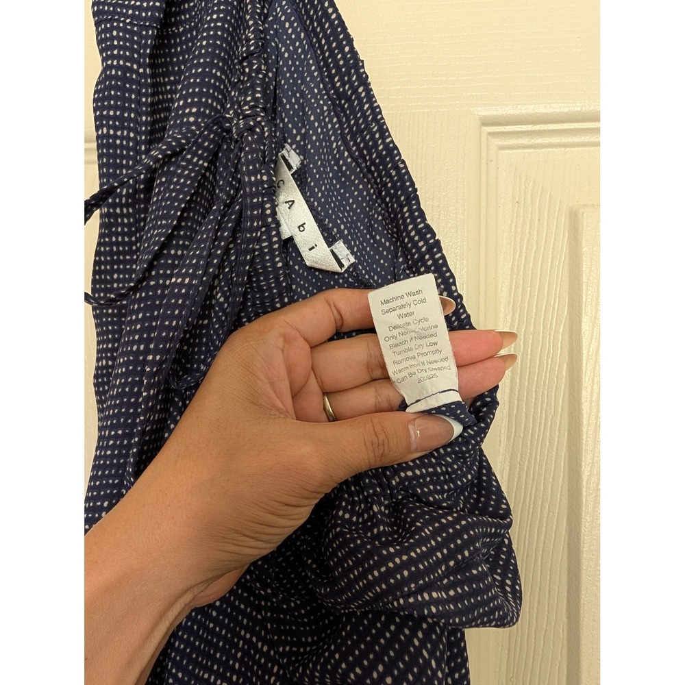 CAbi Blue Patterned Drawstring Track Pants - Picture 7 of 7